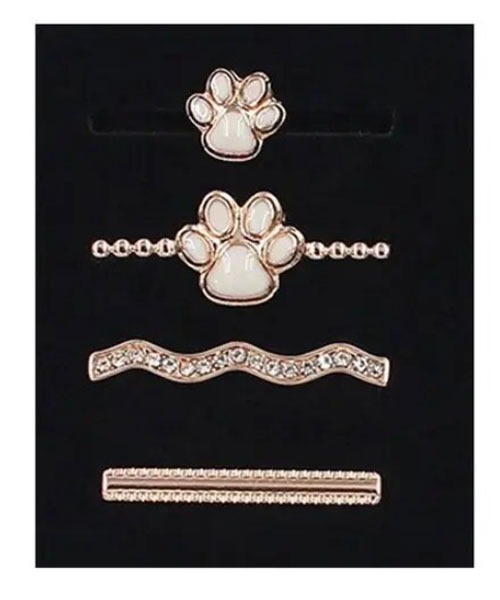 TONE SELECT GOODS（トーンセレクトグッズ）の「【float】Apple Watch/アップルウォッチ/4連 肉球モチーフ バンド ベルト アクセサリー（アナログ腕時計・レディース・シルバー/ピンクゴールド・FREE）」の2枚目の写真