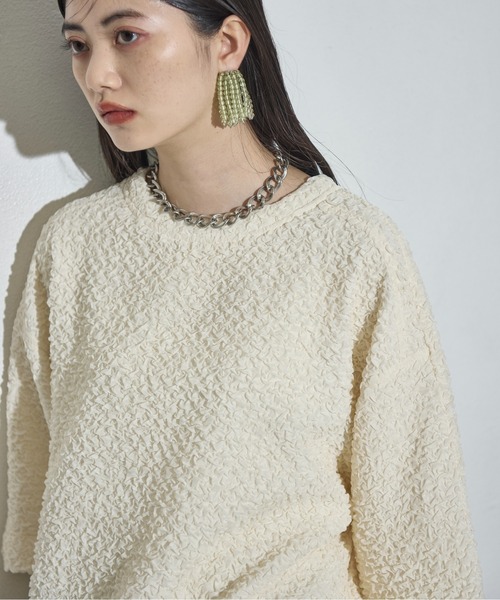 YONFA / フラッシースリットスリーブティー (black)