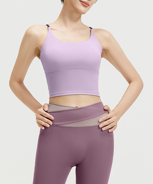 ★新品未使用★カップ付きTシャツ&レギンスセットアップ★定価14,800円★Ｌ★ セール】レディース パッド付きヨガトップス+バイカラーレギンス