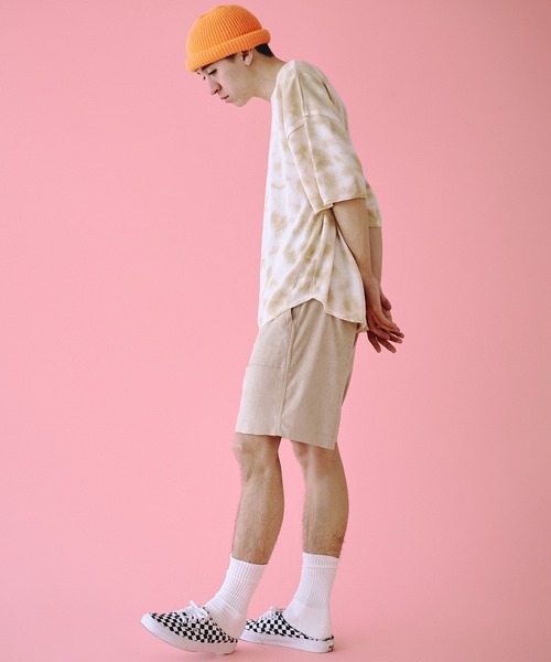 Universal Style Wear(ユニバーサルスタイルウェア)の「Universal Style Wear ムラ染 カットオフ ワッフル Tee(Tシャツ/カットソー・メンズ・ピンク/グリーン/オフホワイト/サックスブルー・X-LARGE/LARGE/MEDIUM)」の20枚目の写真