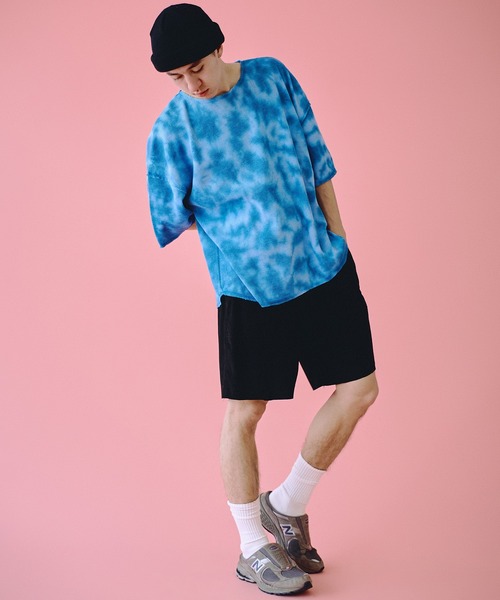 Universal Style Wear(ユニバーサルスタイルウェア)の「Universal Style Wear ムラ染 カットオフ ワッフル Tee(Tシャツ/カットソー・メンズ・ピンク/グリーン/オフホワイト/サックスブルー・X-LARGE/LARGE/MEDIUM)」の15枚目の写真