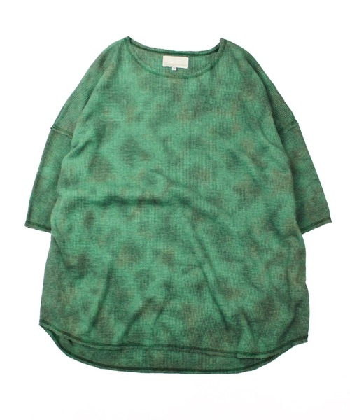 Universal Style Wear(ユニバーサルスタイルウェア)の「Universal Style Wear ムラ染 カットオフ ワッフル Tee(Tシャツ/カットソー・メンズ・ピンク/グリーン/オフホワイト/サックスブルー・X-LARGE/LARGE/MEDIUM)」の5枚目の写真