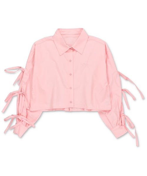 ピンク 長袖 トップス リボンデザイン　To. Be Chic SPINNS（スピンズ）の「≪再入荷!!≫袖リボンデザイン ショート