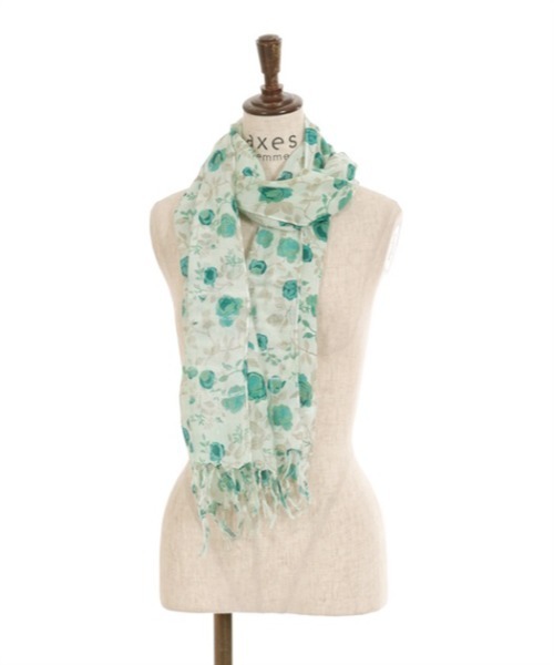 axes femme(アクシーズファム)の「フラワー柄やわらかストール(ストール/ショール・レディース・グリーン/イエロー/ピンク・FREE)」の14枚目の写真