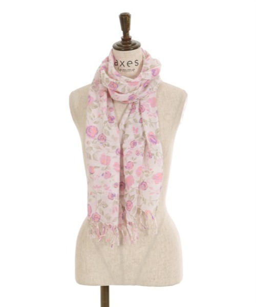 axes femme(アクシーズファム)の「フラワー柄やわらかストール(ストール/ショール・レディース・グリーン/イエロー/ピンク・FREE)」の19枚目の写真