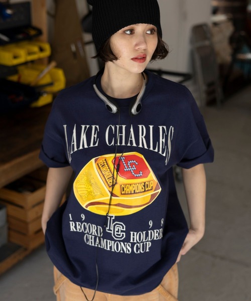 PBLIM(ページボーイリム)の「PBLIM / ゴールドCRT(Tシャツ/カットソー・レディース・オフホワイト/ネイビー/グリーン・MEDIUM/LARGE)」の3枚目の写真
