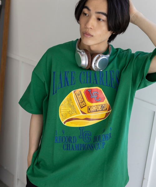 PBLIM(ページボーイリム)の「PBLIM / ゴールドCRT(Tシャツ/カットソー・レディース・オフホワイト/ネイビー/グリーン・MEDIUM/LARGE)」の2枚目の写真