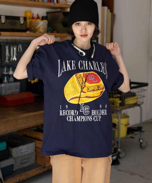 PBLIM(ページボーイリム)の「PBLIM / ゴールドCRT(Tシャツ/カットソー・レディース・オフホワイト/ネイビー/グリーン・MEDIUM/LARGE)」の18枚目の写真