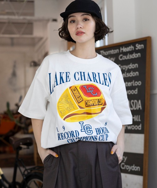PBLIM(ページボーイリム)の「PBLIM / ゴールドCRT(Tシャツ/カットソー・レディース・オフホワイト/ネイビー/グリーン・MEDIUM/LARGE)」の4枚目の写真