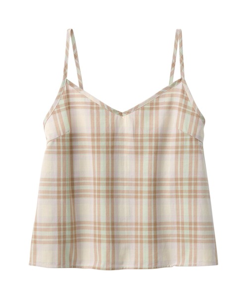 セール】婦人 マドラスチェックキャミソール（インナーウェア