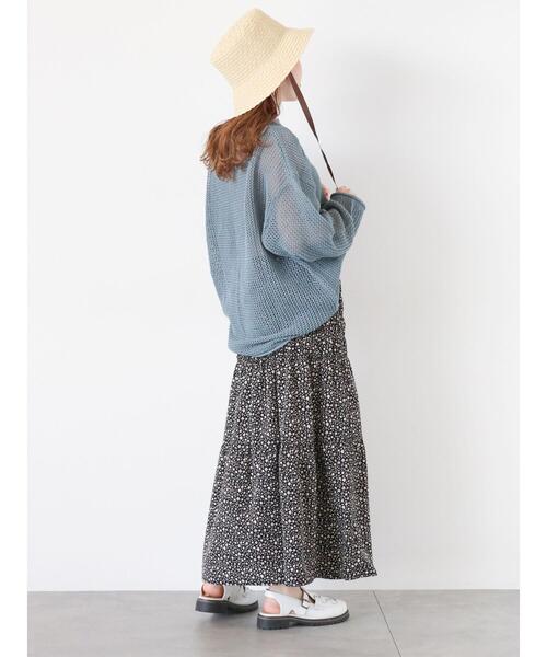 ehka sopo（エヘカソポ）の「シャーリングスカート（スカート・レディース・グリーン/ブラック/チャコールグレー・F）」の6枚目の写真