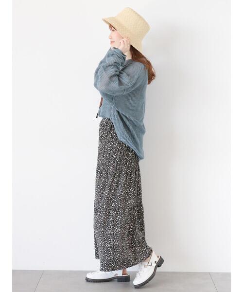 ehka sopo（エヘカソポ）の「シャーリングスカート（スカート・レディース・グリーン/ブラック/チャコールグレー・F）」の15枚目の写真