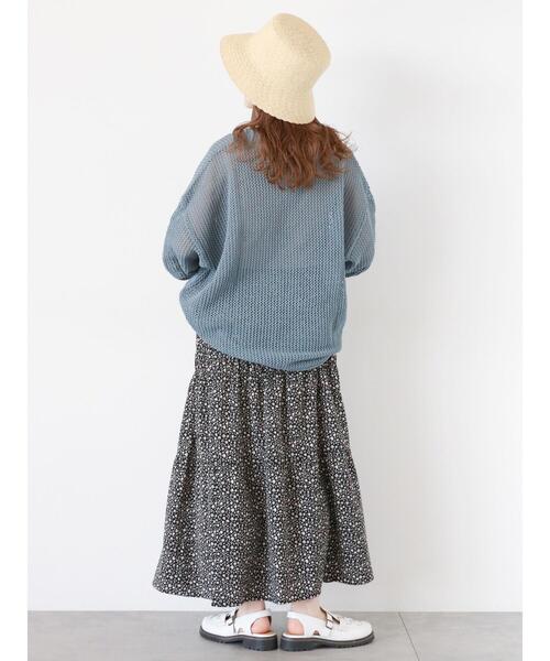 ehka sopo（エヘカソポ）の「シャーリングスカート（スカート・レディース・グリーン/ブラック/チャコールグレー・F）」の16枚目の写真