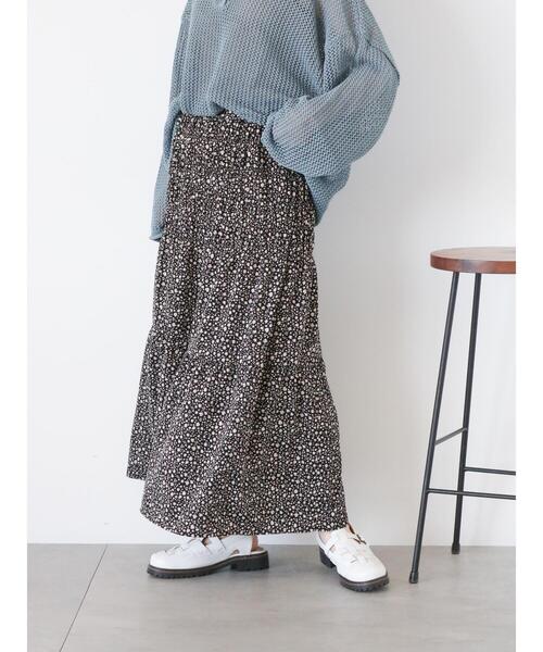 ehka sopo（エヘカソポ）の「シャーリングスカート（スカート・レディース・グリーン/ブラック/チャコールグレー・F）」の18枚目の写真