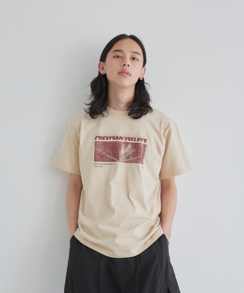 LIAN(リアン)の「ロゴプリントcrevisT(Tシャツ/カットソー・レディース・グレー/ベージュ/ネイビー/ピンク/ホワイト・0/1/2)」の15枚目の写真