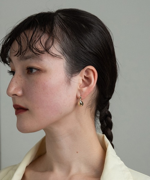 lawgy（ラウジー）の「drop roundish pierce / ドロップラウンディッシュピアス（ピアス（両耳用）・レディース・ゴールド/シルバー・FREE）」の10枚目の写真