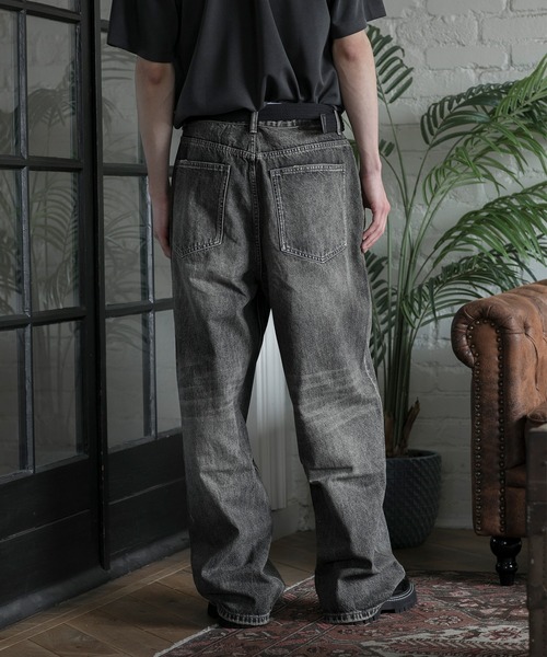 aimoha(アイモハ)の「【aimoha neo】URBAN CHARCOAL WIDE-LEG JEANS(デニムパンツ・メンズ・ブラック・MEDIUM/LARGE/X-LARGE)」の15枚目の写真