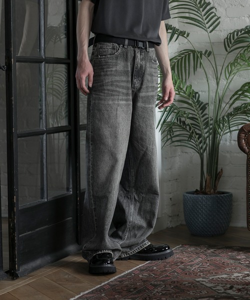 aimoha(アイモハ)の「【aimoha neo】URBAN CHARCOAL WIDE-LEG JEANS(デニムパンツ・メンズ・ブラック・MEDIUM/LARGE/X-LARGE)」の16枚目の写真