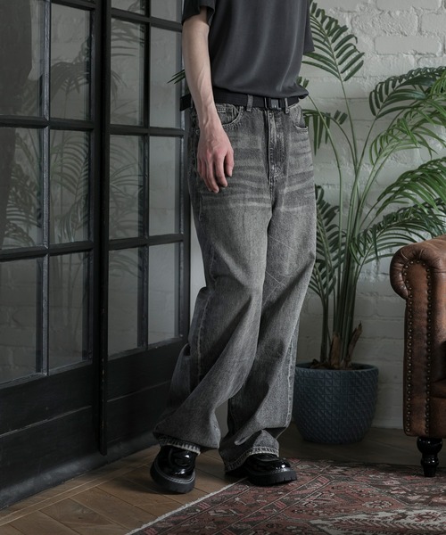 aimoha(アイモハ)の「【aimoha neo】URBAN CHARCOAL WIDE-LEG JEANS(デニムパンツ・メンズ・ブラック・MEDIUM/LARGE/X-LARGE)」の17枚目の写真