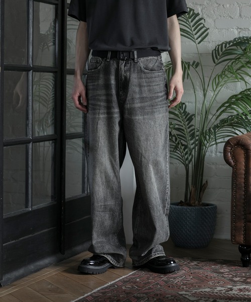 aimoha(アイモハ)の「【aimoha neo】URBAN CHARCOAL WIDE-LEG JEANS(デニムパンツ・メンズ・ブラック・MEDIUM/LARGE/X-LARGE)」の19枚目の写真