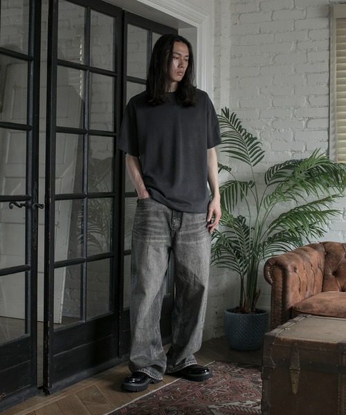 aimoha(アイモハ)の「【aimoha neo】URBAN CHARCOAL WIDE-LEG JEANS(デニムパンツ・メンズ・ブラック・MEDIUM/LARGE/X-LARGE)」の3枚目の写真