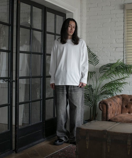 aimoha(アイモハ)の「【aimoha neo】URBAN CHARCOAL WIDE-LEG JEANS(デニムパンツ・メンズ・ブラック・MEDIUM/LARGE/X-LARGE)」の11枚目の写真
