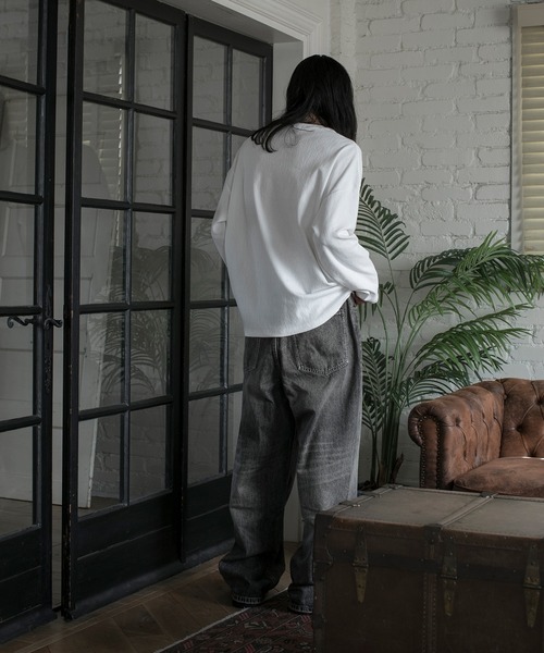 aimoha(アイモハ)の「【aimoha neo】URBAN CHARCOAL WIDE-LEG JEANS(デニムパンツ・メンズ・ブラック・MEDIUM/LARGE/X-LARGE)」の12枚目の写真