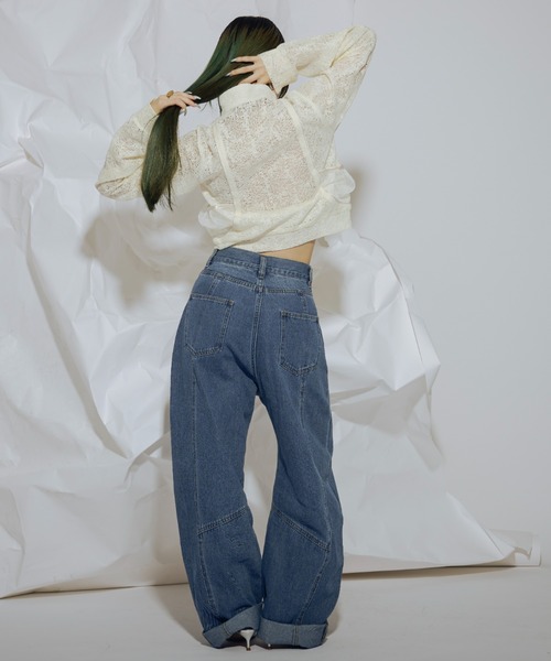 Ezick（エジック）の「Mode elegance レーストラックジャケット（ブルゾン・レディース・ブラック/ホワイト・FREE）」の22枚目の写真