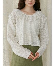 merry jenny | ラメレースフリルカラーtops(シャツ/ブラウス)