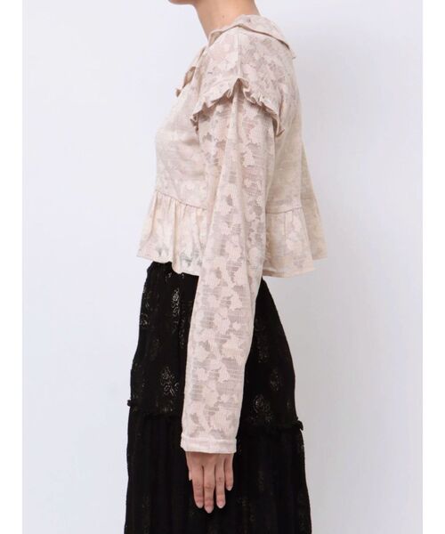 merry jenny（メリージェニー）の「ラメレースフリルカラーtops（シャツ/ブラウス・レディース・オフホワイト/ピンク・FREE）」の15枚目の写真