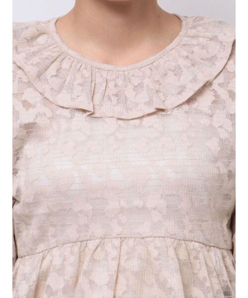 merry jenny（メリージェニー）の「ラメレースフリルカラーtops（シャツ/ブラウス・レディース・オフホワイト/ピンク・FREE）」の4枚目の写真