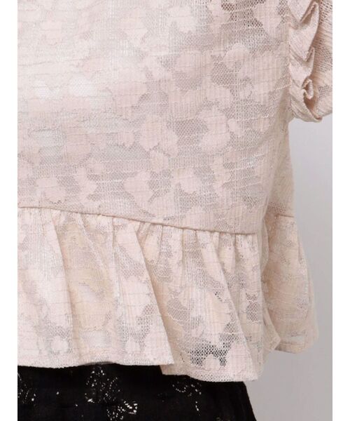 merry jenny（メリージェニー）の「ラメレースフリルカラーtops（シャツ/ブラウス・レディース・オフホワイト/ピンク・FREE）」の6枚目の写真