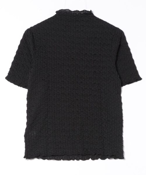 and it_（アンドイット）の「ボトルネック半袖プルオーバー（Tシャツ/カットソー・レディース・ナチュラル/ブラック/オフホワイト・M）」の5枚目の写真