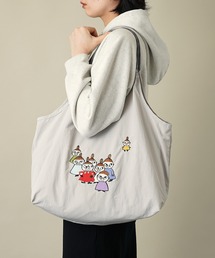 【MOOMIN】(ムーミン) 軽量 収納力 しっかり お買い物 にも 刺繍 マルシェバッグ