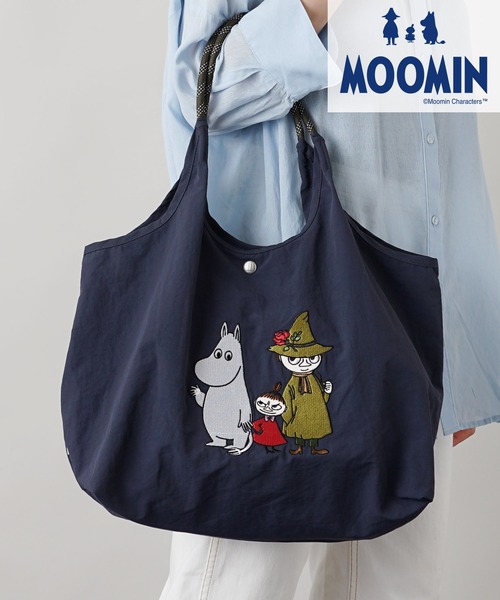MOOMIN（ムーミン）の「【MOOMIN】(ムーミン) 軽量 収納力 しっかり お買い物 にも 刺繍 マルシェバッグ（トートバッグ・レディース・レッド/ライトグレー/カーキ/ブルー/グレイッシュブルー/グレー/ベージュ/ネイビー/ライトベージュ/グレー系その他/グリーン系その他/レッド系2/グリーン/セージグリーン/ミント/アッシュグレー/チャコール/ヘザーチャコール・ONE SIZE）」の14枚目の写真