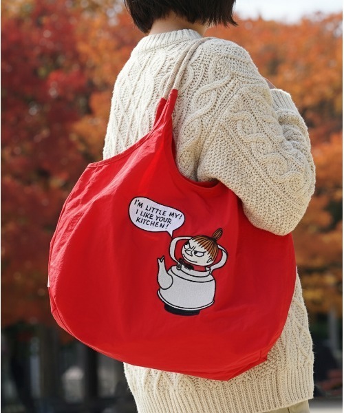 MOOMIN（ムーミン）の「【MOOMIN】(ムーミン) 軽量 収納力 しっかり お買い物 にも 刺繍 マルシェバッグ（トートバッグ・レディース・レッド/ライトグレー/カーキ/ブルー/グレイッシュブルー/グレー/ベージュ/ネイビー/ライトベージュ/グレー系その他/グリーン系その他/レッド系2/グリーン/セージグリーン/ミント/アッシュグレー/チャコール/ヘザーチャコール・ONE SIZE）」の17枚目の写真
