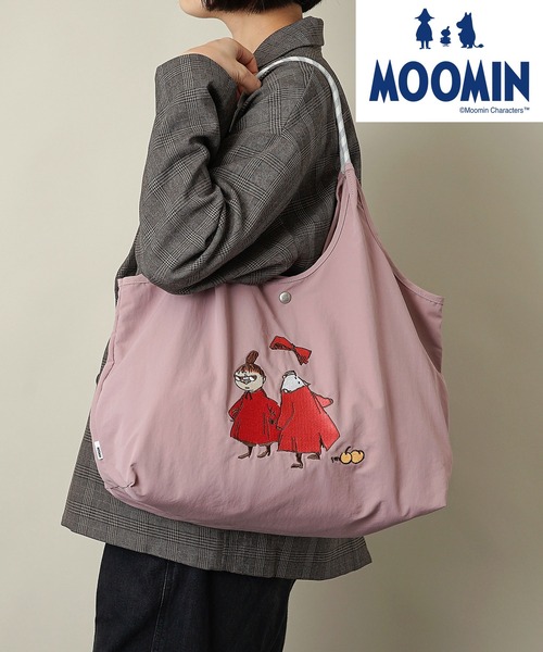 MOOMIN（ムーミン）の「【MOOMIN】(ムーミン) 軽量 収納力 しっかり お買い物 にも 刺繍 マルシェバッグ（トートバッグ・レディース・レッド/ライトグレー/カーキ/ブルー/グレイッシュブルー/グレー/ベージュ/ネイビー/ライトベージュ/グレー系その他/グリーン系その他/レッド系2/グリーン/セージグリーン/ミント/アッシュグレー/チャコール/ヘザーチャコール・ONE SIZE）」の6枚目の写真