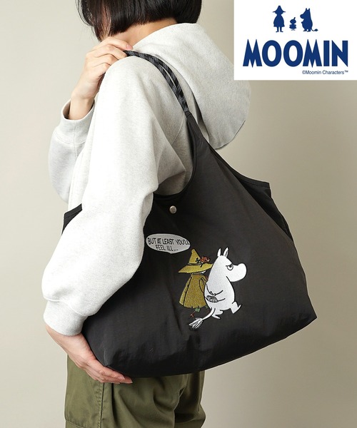 MOOMIN（ムーミン）の「【MOOMIN】(ムーミン) 軽量 収納力 しっかり お買い物 にも 刺繍 マルシェバッグ（トートバッグ・レディース・レッド/ライトグレー/カーキ/ブルー/グレイッシュブルー/グレー/ベージュ/ネイビー/ライトベージュ/グレー系その他/グリーン系その他/レッド系2/グリーン/セージグリーン/ミント/アッシュグレー/チャコール/ヘザーチャコール・ONE SIZE）」の7枚目の写真