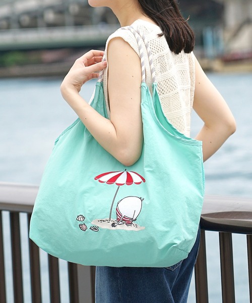 MOOMIN（ムーミン）の「【MOOMIN】(ムーミン) 軽量 収納力 しっかり お買い物 にも 刺繍 マルシェバッグ（トートバッグ・レディース・レッド/ライトグレー/カーキ/ブルー/グレイッシュブルー/グレー/ベージュ/ネイビー/ライトベージュ/グレー系その他/グリーン系その他/レッド系2/グリーン/セージグリーン/ミント/アッシュグレー/チャコール/ヘザーチャコール・ONE SIZE）」の11枚目の写真