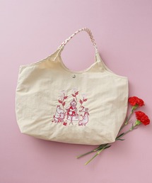 【MOOMIN】(ムーミン) 軽量 収納力 しっかり お買い物 にも 刺繍 マルシェバッグ