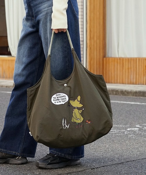 MOOMIN（ムーミン）の「【MOOMIN】(ムーミン) 軽量 収納力 しっかり お買い物 にも 刺繍 マルシェバッグ（トートバッグ・レディース・レッド/ライトグレー/カーキ/ブルー/グレイッシュブルー/グレー/ベージュ/ネイビー/ライトベージュ/グレー系その他/グリーン系その他/レッド系2/グリーン/セージグリーン/ミント/アッシュグレー/チャコール/ヘザーチャコール・ONE SIZE）」の20枚目の写真