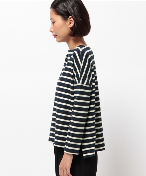 SHARE PARK(シェアパーク)の「Basicボーダー カットソー(Tシャツ/カットソー・レディース・アイボリー系1/ブラウン系1/ネイビー系1・0/1)」の9枚目の写真