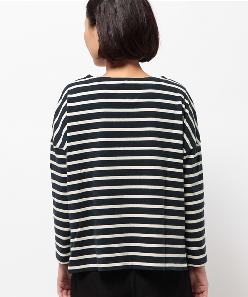 SHARE PARK(シェアパーク)の「Basicボーダー カットソー(Tシャツ/カットソー・レディース・アイボリー系1/ブラウン系1/ネイビー系1・0/1)」の8枚目の写真