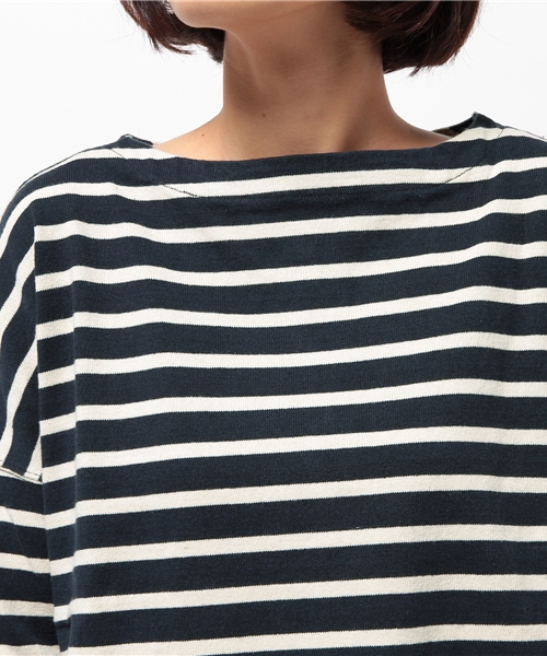 SHARE PARK(シェアパーク)の「Basicボーダー カットソー(Tシャツ/カットソー・レディース・アイボリー系1/ブラウン系1/ネイビー系1・0/1)」の7枚目の写真