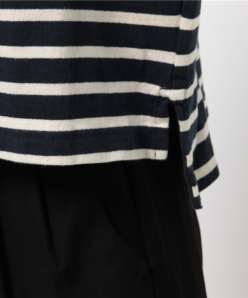 SHARE PARK(シェアパーク)の「Basicボーダー カットソー(Tシャツ/カットソー・レディース・アイボリー系1/ブラウン系1/ネイビー系1・0/1)」の5枚目の写真