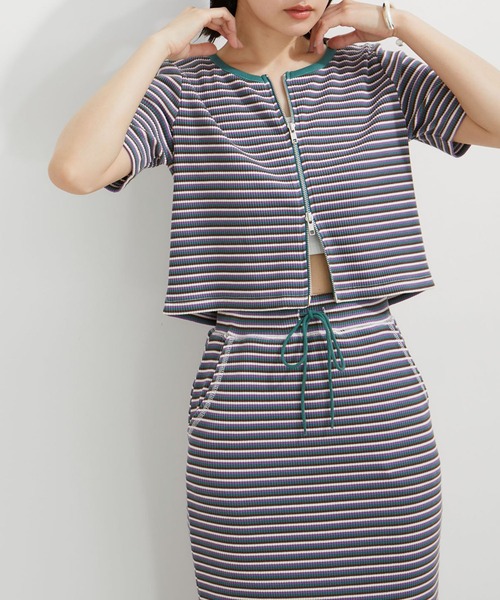 VIS(ビス)の「【セットアップ対応】リブタイトスカート【セルフカット可能】【洗える】(スカート・レディース・グリーン系その他/ブラウン/ブラック・FREE)」の15枚目の写真