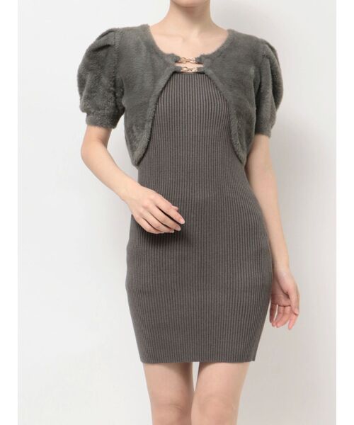 RESEXXY（リゼクシー）の「シャギーアンサンブルニットワンピース（ワンピース・レディース・チャコールグレー/アイボリー/ブラック/その他1・FREE）」の21枚目の写真