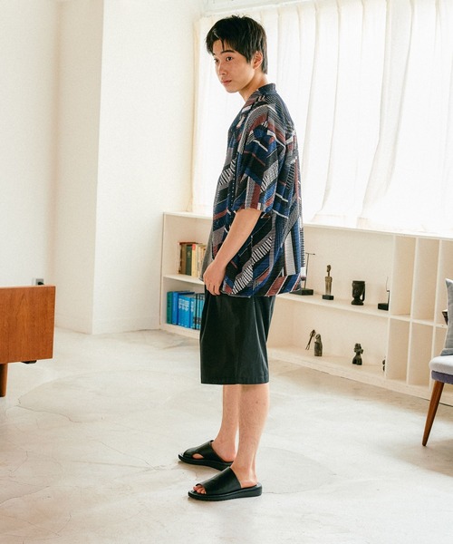 niko and...（ニコアンド）の「キカガクガラスカシシャツ（シャツ/ブラウス・メンズ・ブルー/グリーン・MEDIUM/LARGE）」の4枚目の写真