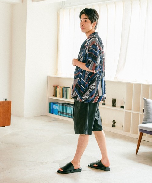 niko and...（ニコアンド）の「キカガクガラスカシシャツ（シャツ/ブラウス・メンズ・ブルー/グリーン・MEDIUM/LARGE）」の5枚目の写真