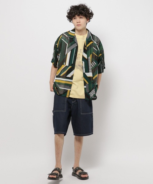 niko and...（ニコアンド）の「キカガクガラスカシシャツ（シャツ/ブラウス・メンズ・ブルー/グリーン・MEDIUM/LARGE）」の9枚目の写真